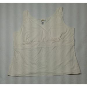 Talbots creamy white wrap top size L